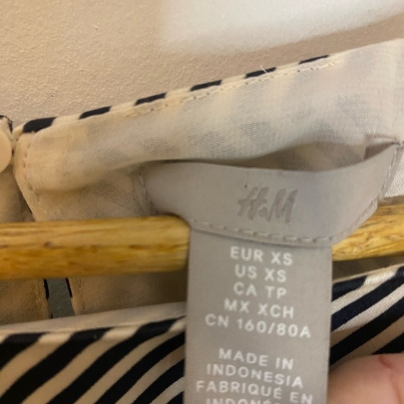 NWT H&M Bias Striped Slip Midi Dress - Picture 3 of 8